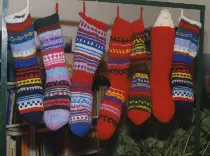 Selbstgestrickte Strümpfe