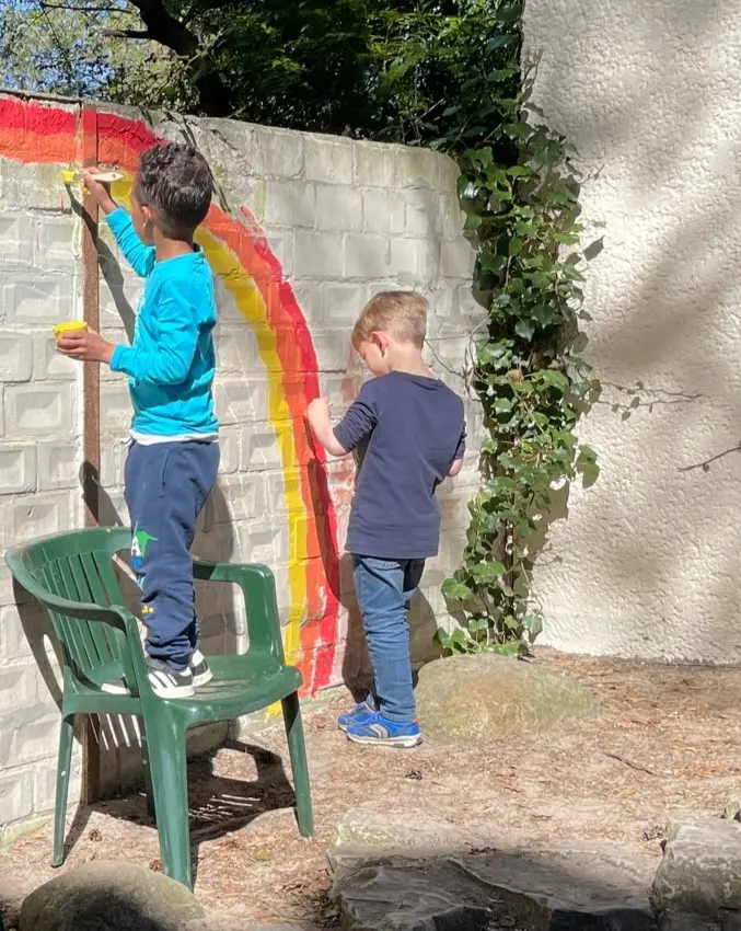 Regenbogen-Graffito