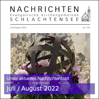 Unser aktuelles Gemeindeblatt: Juli/August 2022